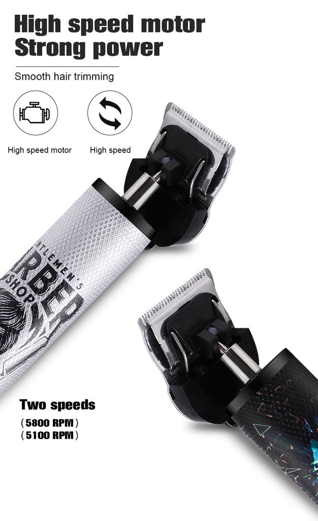 Hair Clippers Cordless Rechargeable Grooming Kits T-Blade Close Cutting Trimmer