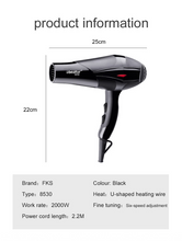 Laden Sie das Bild in den Galerie-Viewer, Strong Power Hair Dryer for Hairdressing Barber Salon Tools Blow Dryer Low Hairdryer Hair Dryer Fan 220-240V