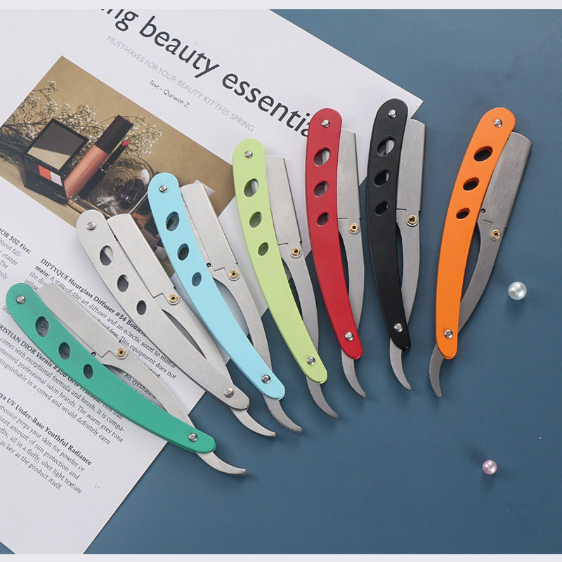 Sharp Barber Razor Colored Manual Shaver Stainless Steel Sharp Barber Razor Folding Razor ...