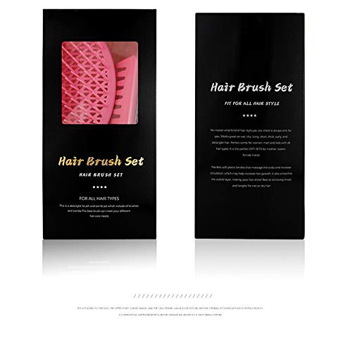 5-teiliges Paddle-Haarbürsten-, Entwirrungsbürsten- und Haarkamm-Set