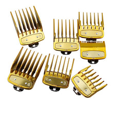 Load image into Gallery viewer, 8 Sizes Metal Hair Clipper Guide Gold Color