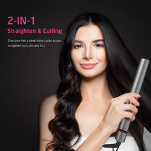 Indlæs billede til gallerivisning Hair Straightener and Curler 2 in 1 with LCD Temp 290-450℉