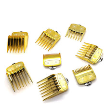 Lataa kuva Galleria-katseluun, 8*Clipper Metal Guide Combs For Wahl - Gold Color