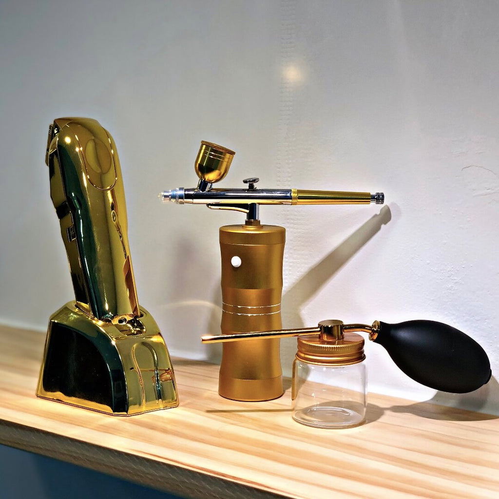 Professional-hairdressing-tools-sets-Gold-Set-for-Barber-Airbrush-Fiber-Sprayer | UBEATOR