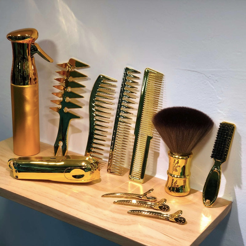Hairdressing-tools-sets-Gold-Set-for-Barber-Airbrush-Fiber-Sprayer | UBEATOR