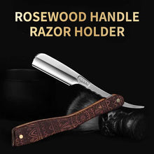 Charger l&#39;image dans la galerie, Rosewood Round Handle Razor Holder | UBEATOR