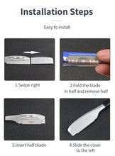 Indlæs billede til gallerivisning Straight edge manual barber razor beard face hair remover knife shaving stainless steel razor hairdressing tools hair cutting | UBEATOR