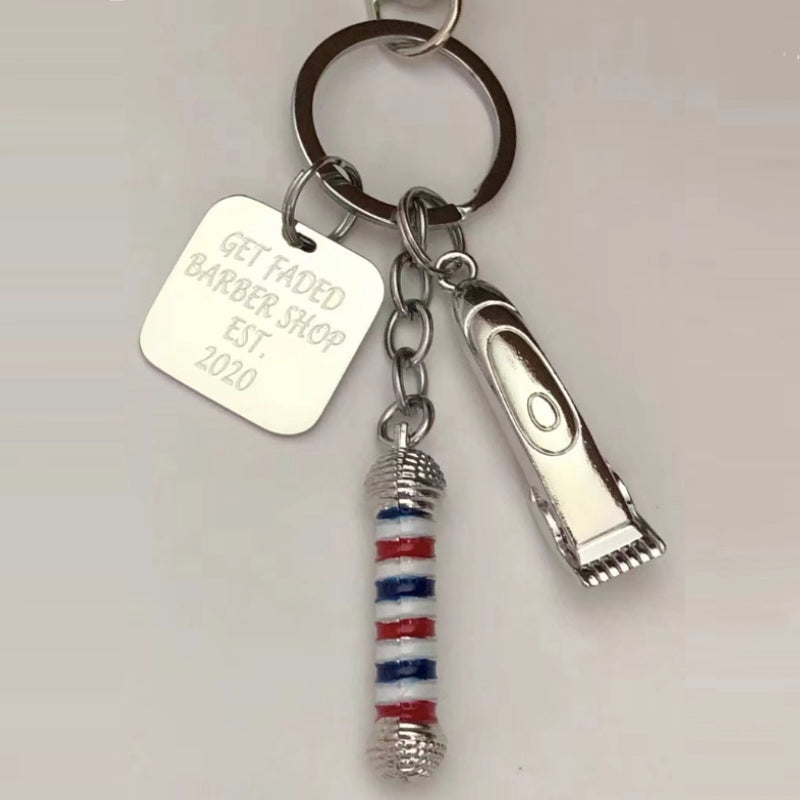 Barber Shop Personalized Key Chain | UBEATOR