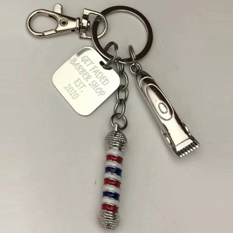 Barber Shop Personalized Key Chain | UBEATOR