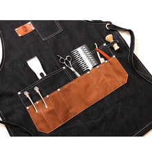 Laden Sie das Bild in den Galerie-Viewer, Adjustable Barber Apron Black Color | UBEATOR 