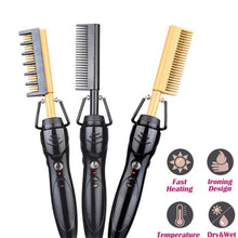 Indlæs billede til gallerivisning Electric Heating Hot Comb Hair Straightener | UBEATOR 